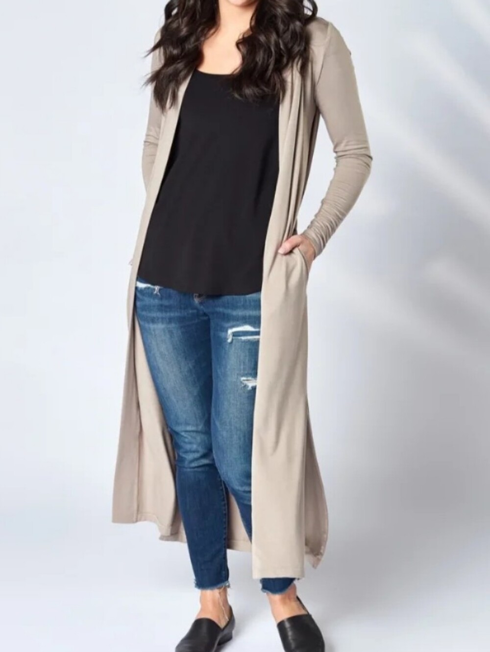 Lost In Layers Maxi Cardigan L/XL Soft Cozy Canadian Natural Fibers Neutral